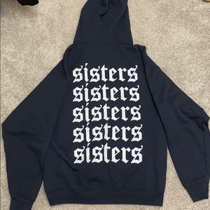 James Charles “sisters” Repeating Black Hoodie